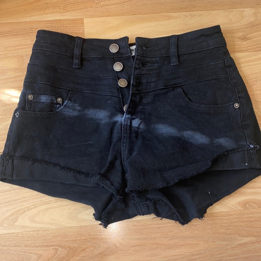 Black Jean Shorts